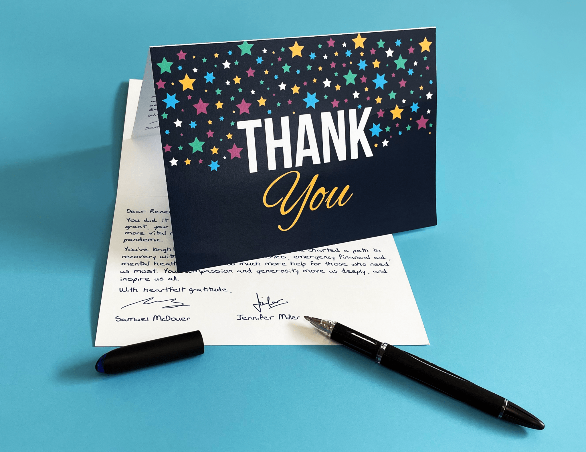 Donor thank you note