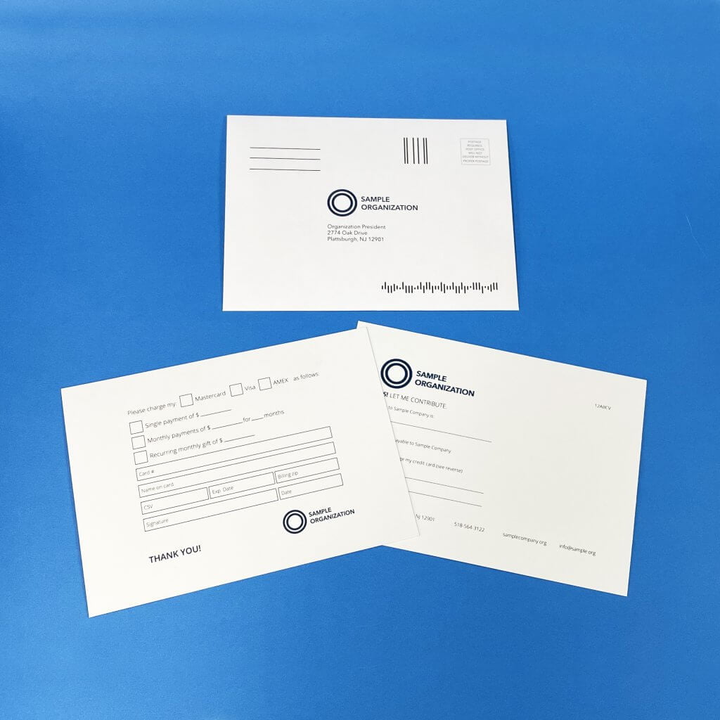 Pledge Card Reply Envelope Blue