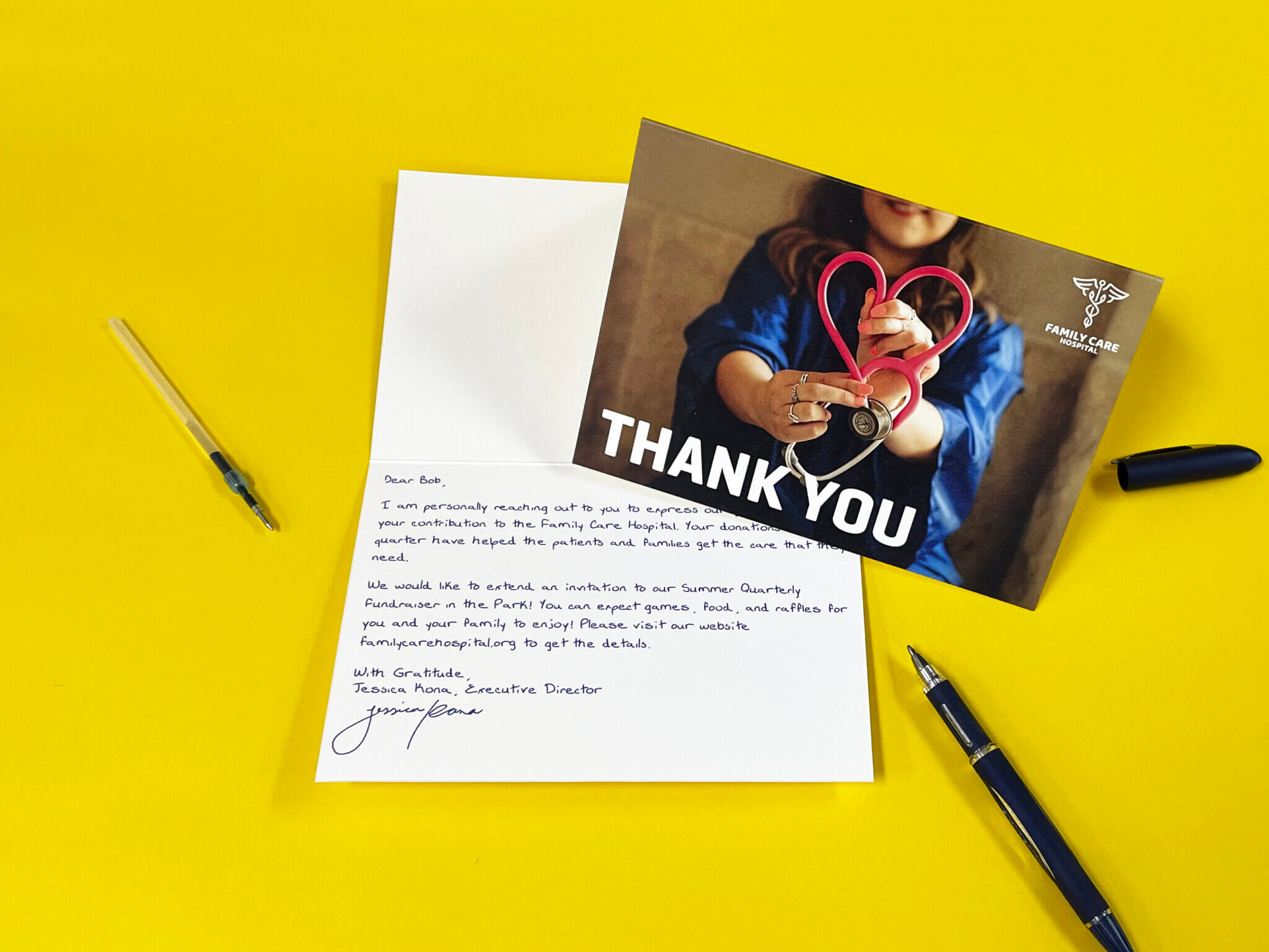 Thank You Card Yellow
